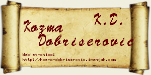 Kozma Dobrišerović vizit kartica